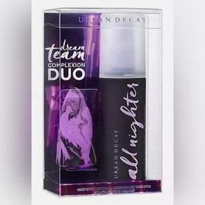 URBAN DECAY ALL NIGHTER SETTING SPRAY with makeup sponge